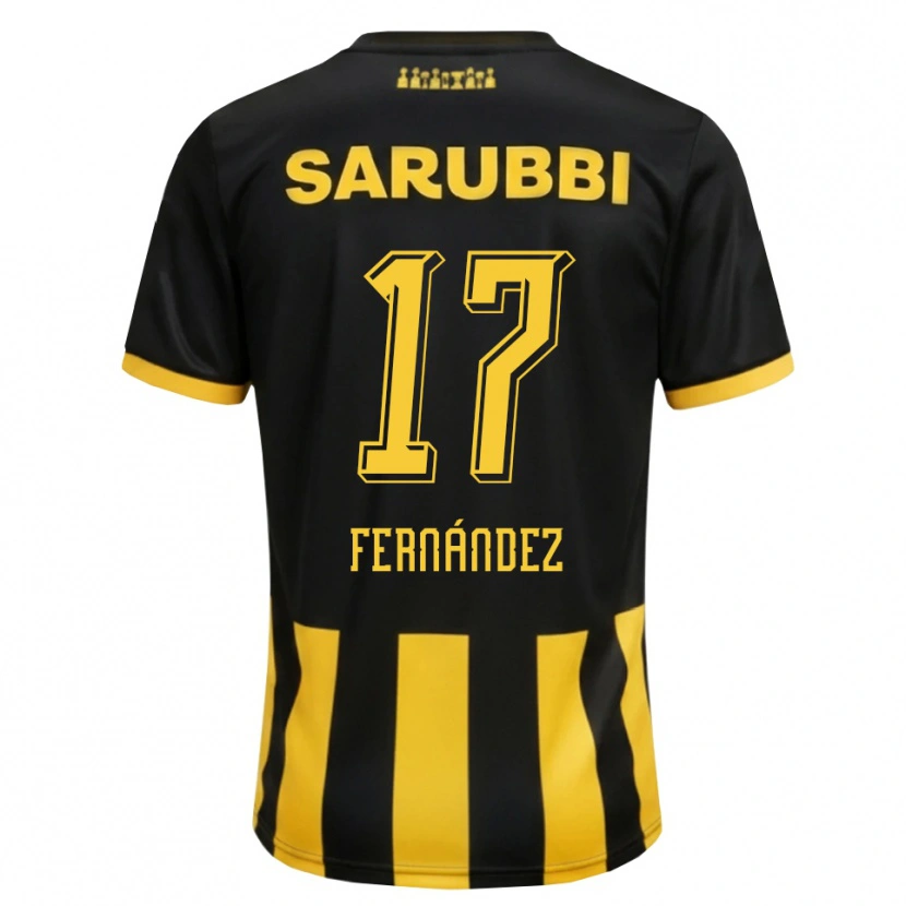 Danxen Men Ezequiel Fernández #17 Black Yellow Home Jersey 2026/27 T-Shirt