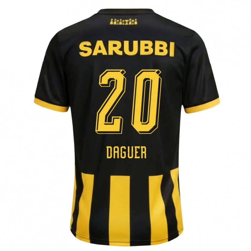 Danxen Men Julio Daguer #20 Black Yellow Home Jersey 2026/27 T-Shirt