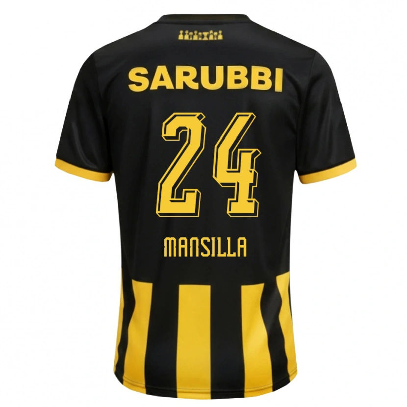 Danxen Men Brian Mansilla #24 Black Yellow Home Jersey 2026/27 T-Shirt