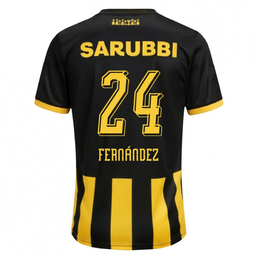 Danxen Men Faustino Fernández #24 Black Yellow Home Jersey 2026/27 T-Shirt