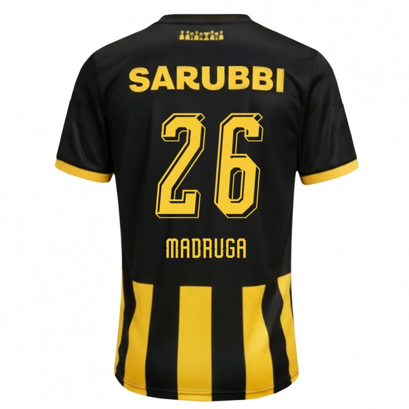 Danxen Men Andrés Madruga #26 Black Yellow Home Jersey 2026/27 T-Shirt