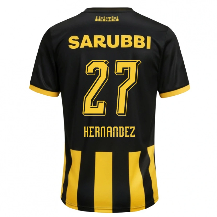 Danxen Men Lucas Hernández #27 Black Yellow Home Jersey 2026/27 T-Shirt