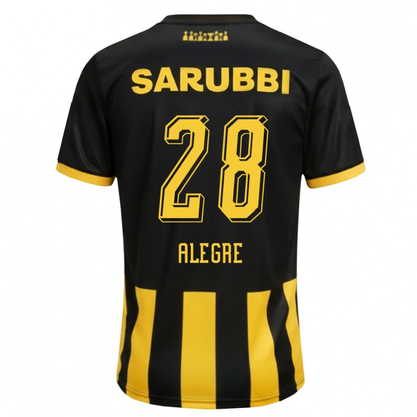 Danxen Men Ignacio Alegre #28 Black Yellow Home Jersey 2026/27 T-Shirt