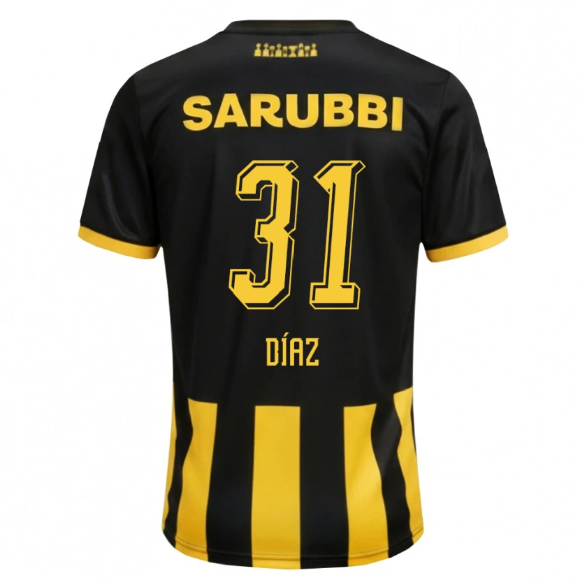 Danxen Men Leandro Díaz #31 Black Yellow Home Jersey 2026/27 T-Shirt