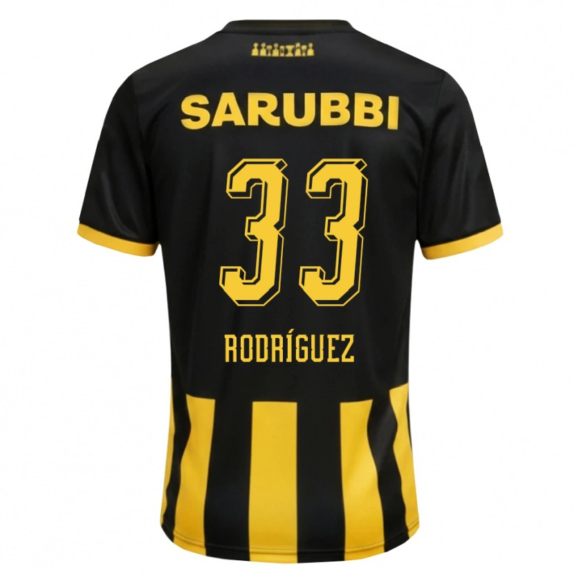 Danxen Men Jonathan Rodríguez #33 Black Yellow Home Jersey 2026/27 T-Shirt