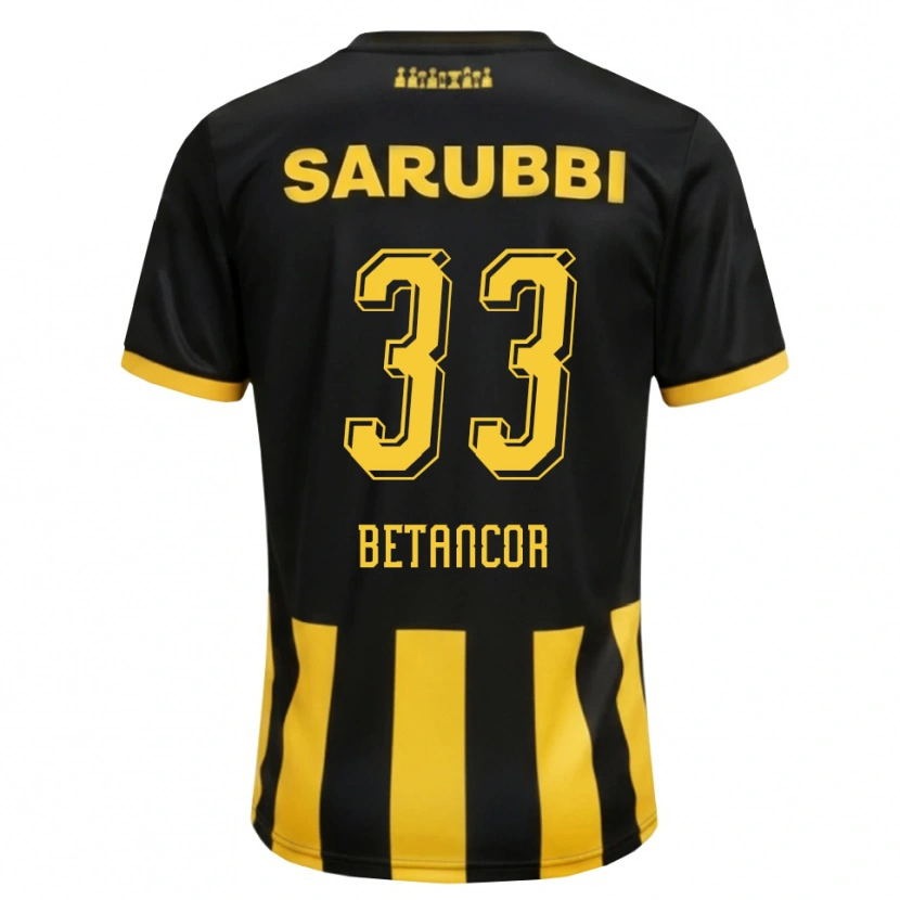 Danxen Men Bruno Betancor #33 Black Yellow Home Jersey 2026/27 T-Shirt