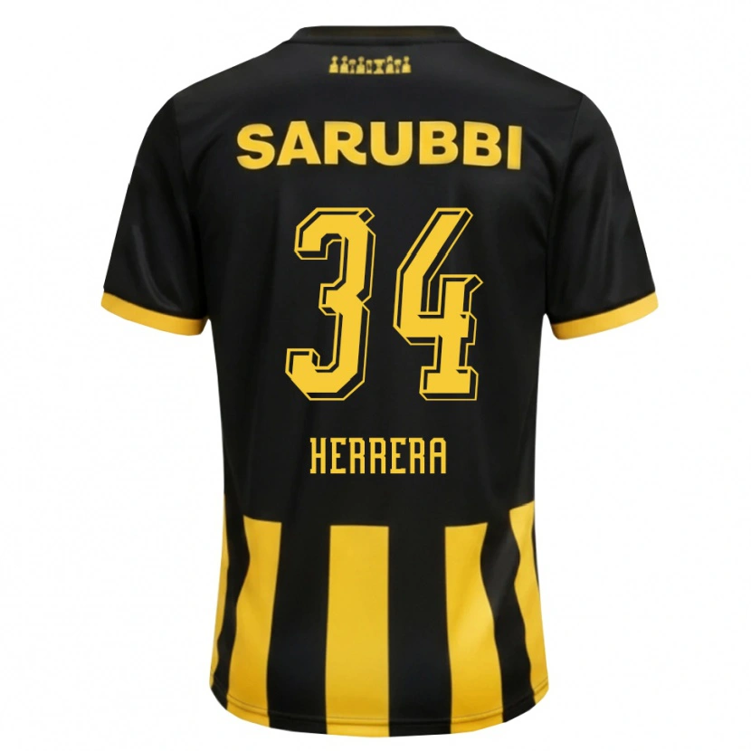 Danxen Men Nahuel Herrera #34 Black Yellow Home Jersey 2026/27 T-Shirt