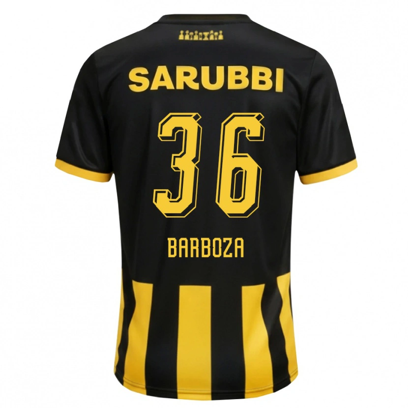 Danxen Men Brian Barboza #36 Black Yellow Home Jersey 2026/27 T-Shirt