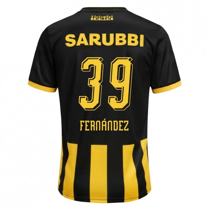 Danxen Men Francisco Fernández #39 Black Yellow Home Jersey 2026/27 T-Shirt