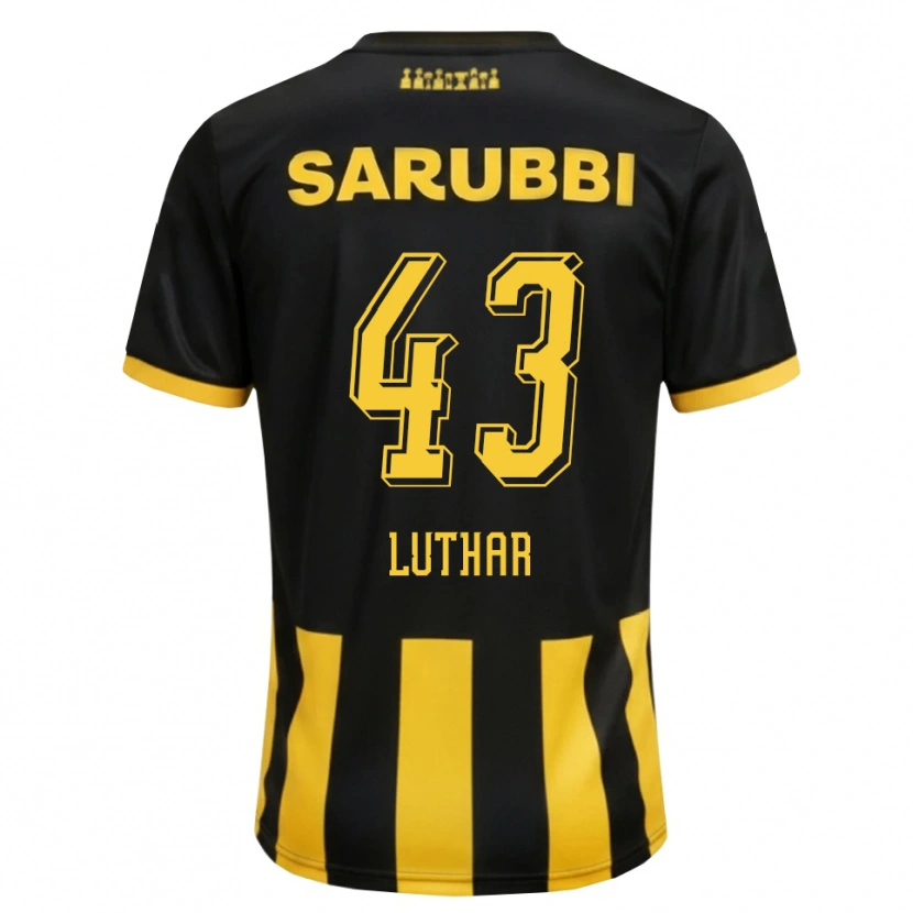 Danxen Men Thiago Luthar #43 Black Yellow Home Jersey 2026/27 T-Shirt