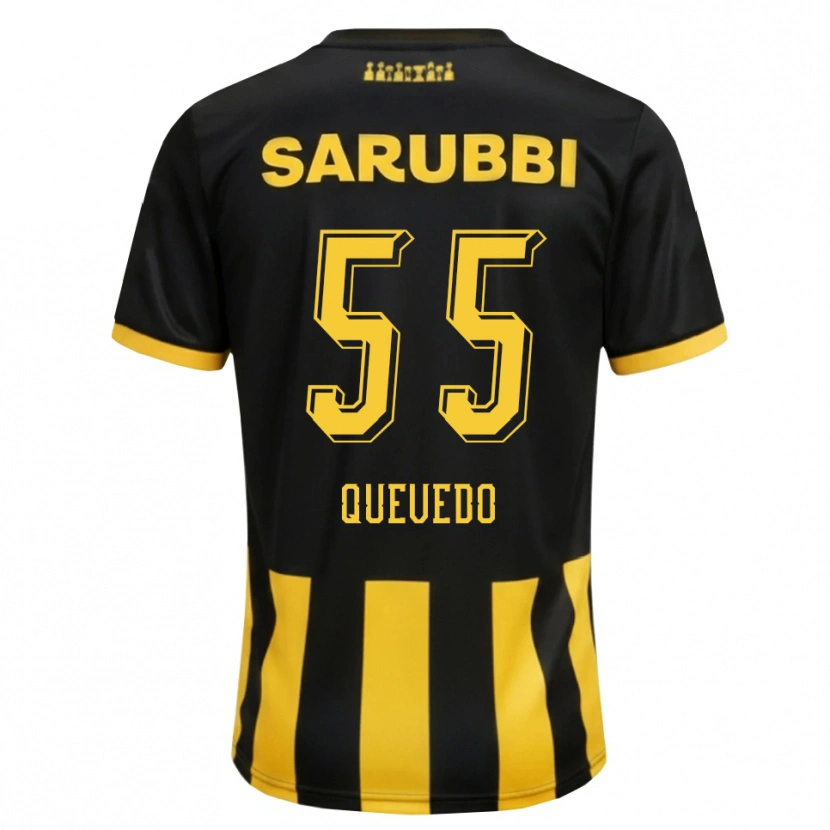 Danxen Men Juan Quevedo #55 Black Yellow Home Jersey 2026/27 T-Shirt