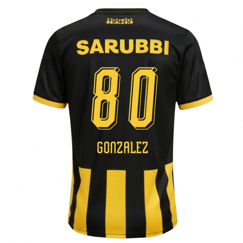 Danxen Men Franco González #80 Black Yellow Home Jersey 2026/27 T-Shirt