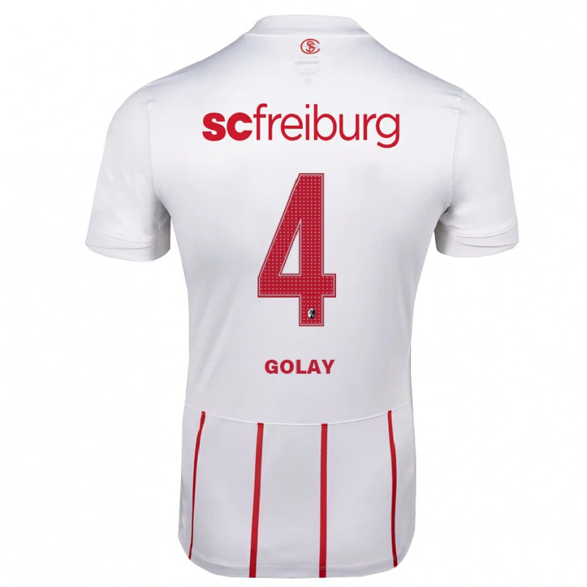 Danxen Men Jonas Golay #4 White Red Yellow Away Jersey 2026/27 T-Shirt