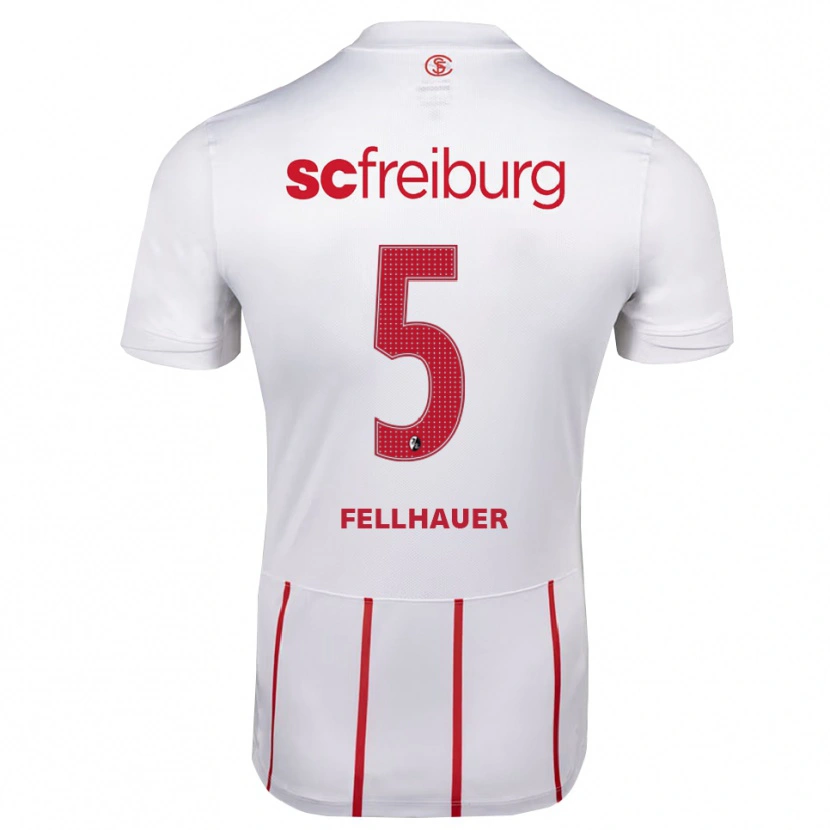 Danxen Men Kim Fellhauer #5 White Red Yellow Away Jersey 2026/27 T-Shirt