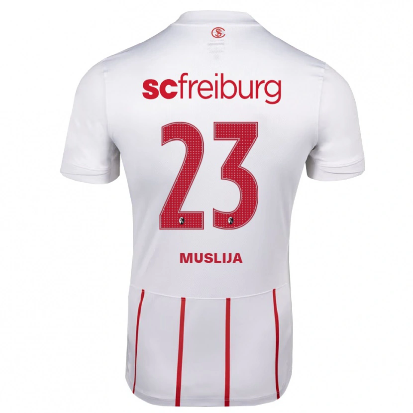 Danxen Men Florent Muslija #23 White Red Yellow Away Jersey 2026/27 T-Shirt