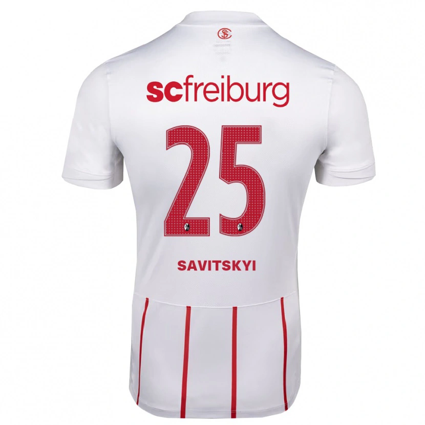 Danxen Men Kiril Savitskyi #25 White Red Yellow Away Jersey 2026/27 T-Shirt