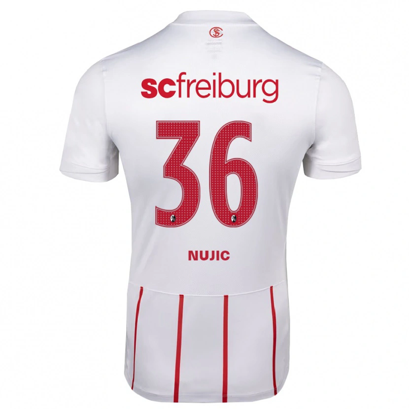 Danxen Men Luka Nujic #36 White Red Yellow Away Jersey 2026/27 T-Shirt