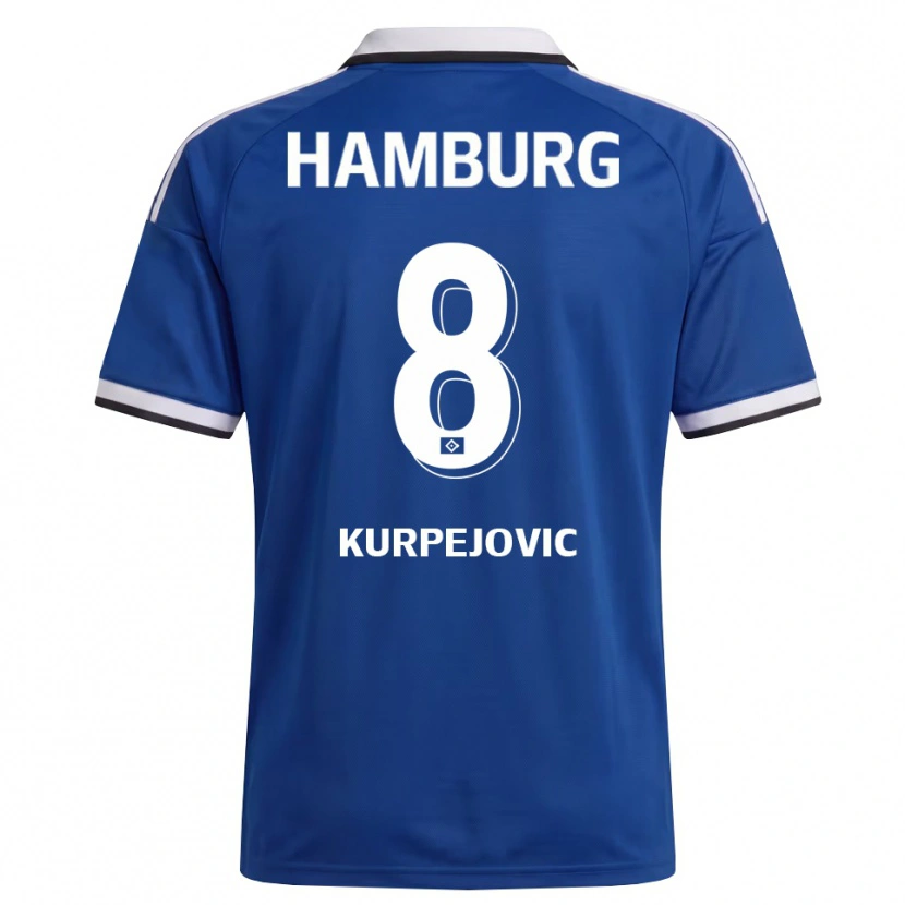 Danxen Men Emin Kurpejovic #8 White Blue Away Jersey 2026/27 T-Shirt
