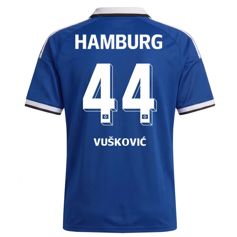 Danxen Men Mario Vuskovic #44 White Blue Away Jersey 2026/27 T-Shirt