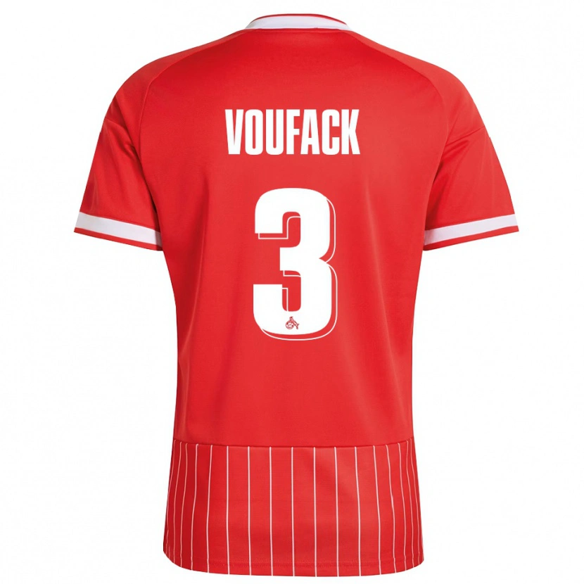 Danxen Men Lionel Voufack #3 Red White Green Away Jersey 2026/27 T-Shirt