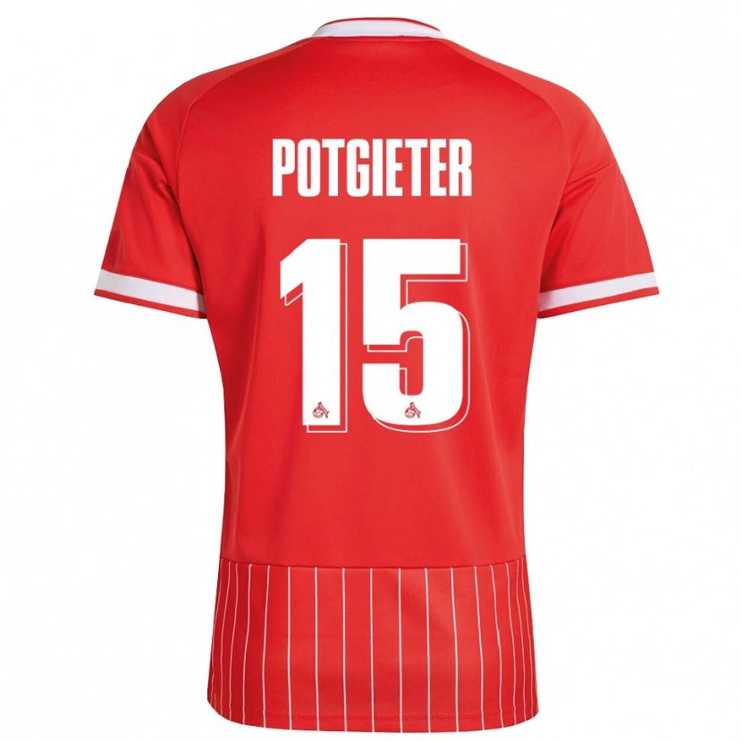 Danxen Men Jaylen Potgieter #15 Red White Green Away Jersey 2026/27 T-Shirt