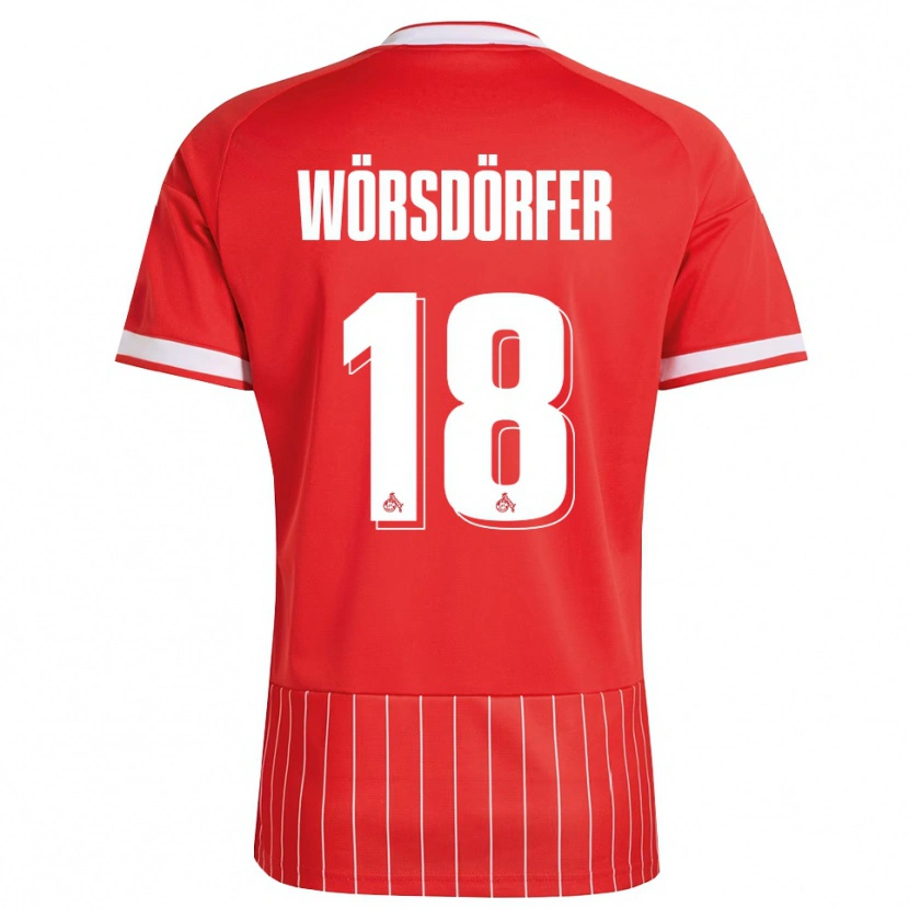Danxen Men Len Wörsdörfer #18 Red White Green Away Jersey 2026/27 T-Shirt