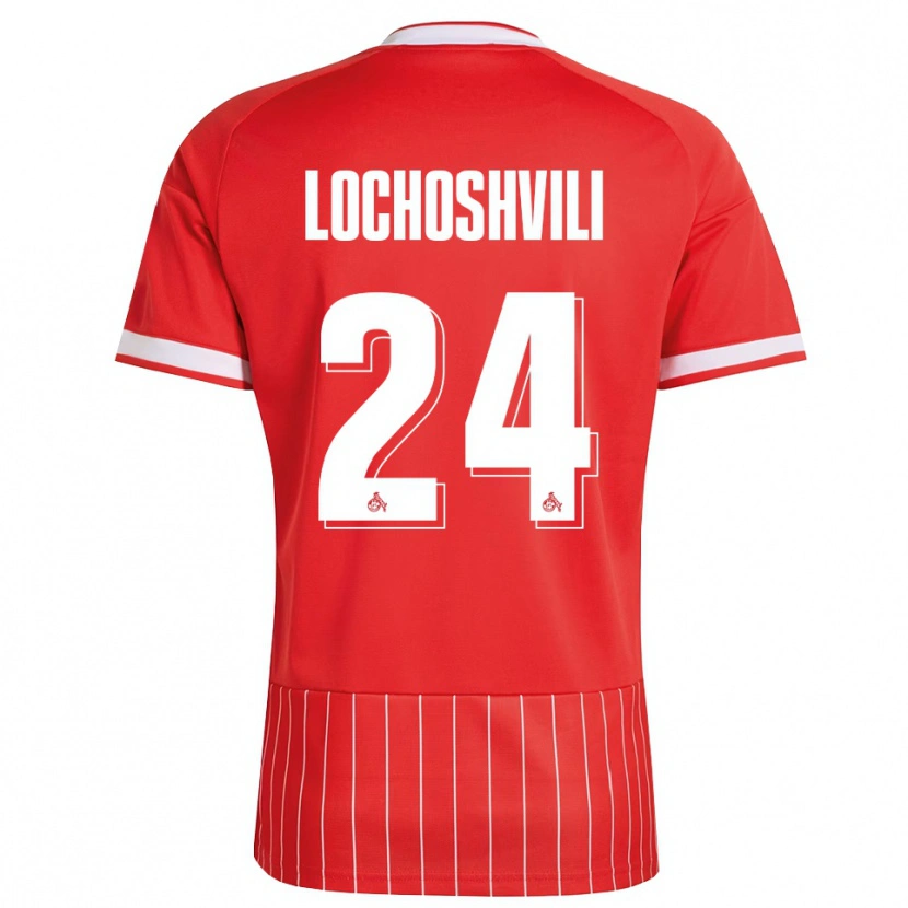 Danxen Men Luka Lochoshvili #24 Red White Green Away Jersey 2026/27 T-Shirt