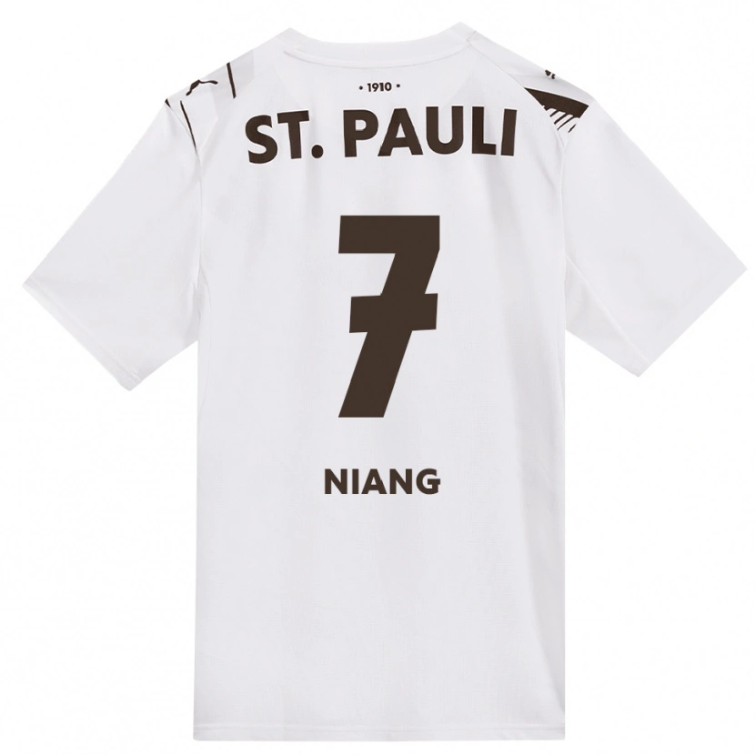 Danxen Men Youssoupha Niang #7 Café White Red Away Jersey 2026/27 T-Shirt
