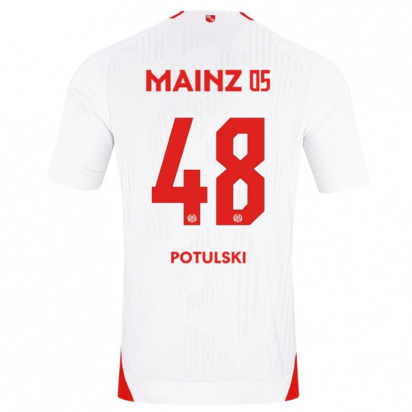Danxen Men Kacper Potulski #48 White Red Yellow Away Jersey 2026/27 T-Shirt