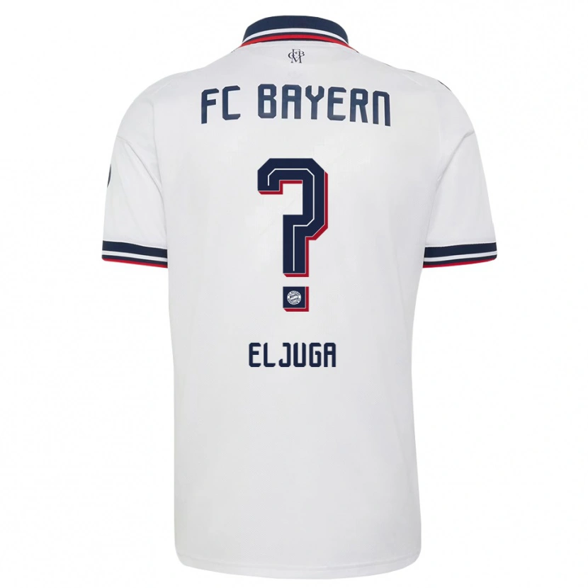 Danxen Men Gabriel Eljuga #0 White Gray Red Away Jersey 2026/27 T-Shirt