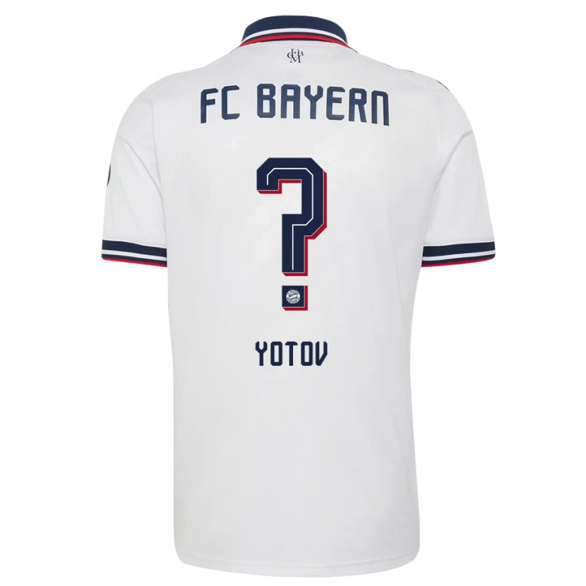 Danxen Men Valentin Yotov #0 White Gray Red Away Jersey 2026/27 T-Shirt