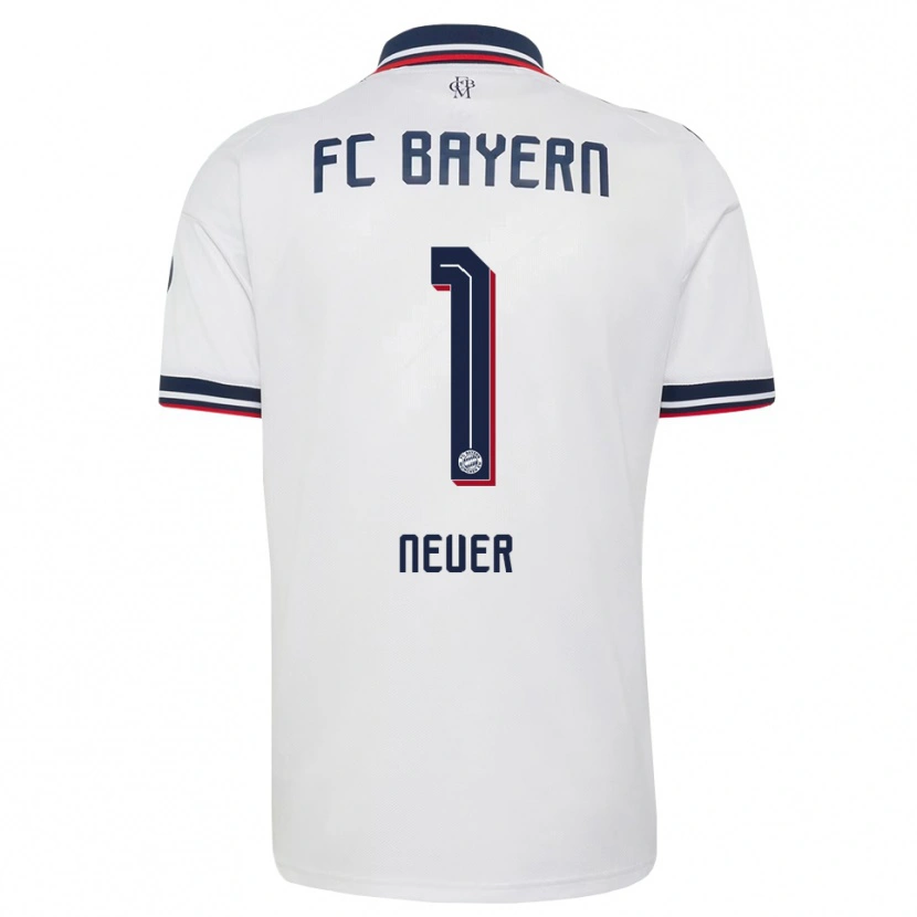 Danxen Men Manuel Neuer #1 White Gray Red Away Jersey 2026/27 T-Shirt