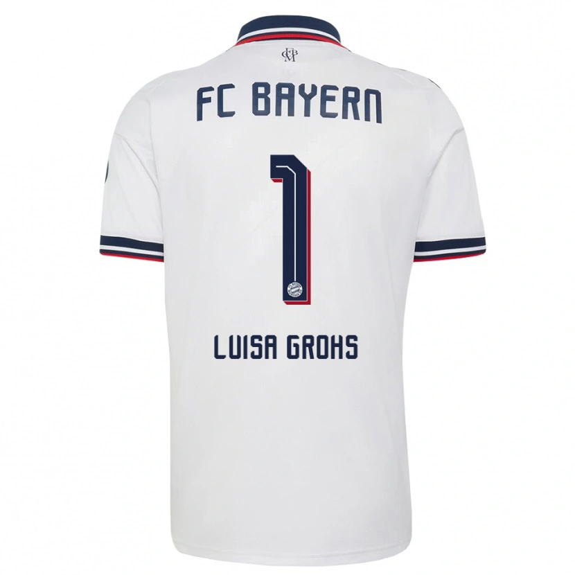Danxen Men Maria Luisa Grohs #1 White Gray Red Away Jersey 2026/27 T-Shirt