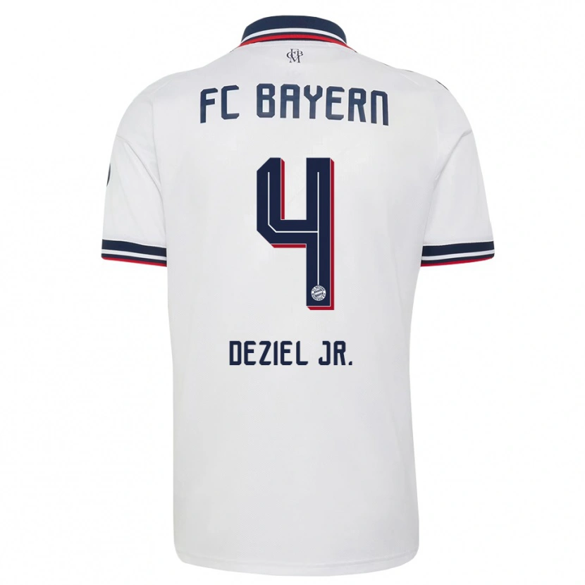 Danxen Men Robert Deziel Jr. #4 White Gray Red Away Jersey 2026/27 T-Shirt