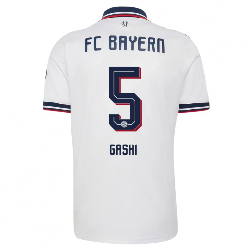 Danxen Men Afrim Gashi #5 White Gray Red Away Jersey 2026/27 T-Shirt