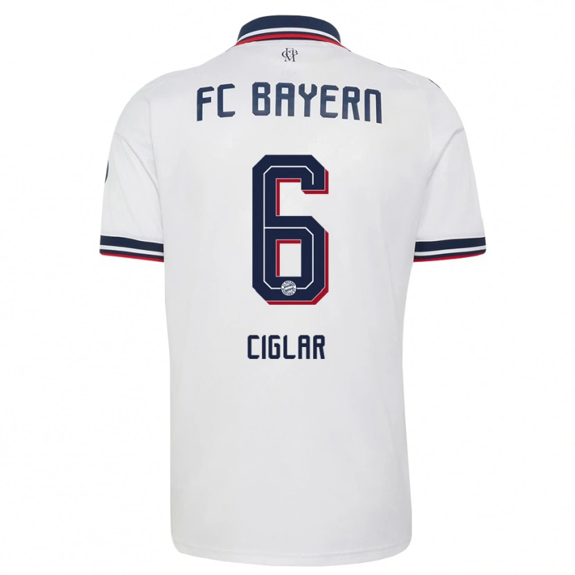 Danxen Men Roko Ciglar #6 White Gray Red Away Jersey 2026/27 T-Shirt