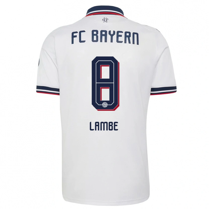 Danxen Men Allen Junior Lambé #8 White Gray Red Away Jersey 2026/27 T-Shirt