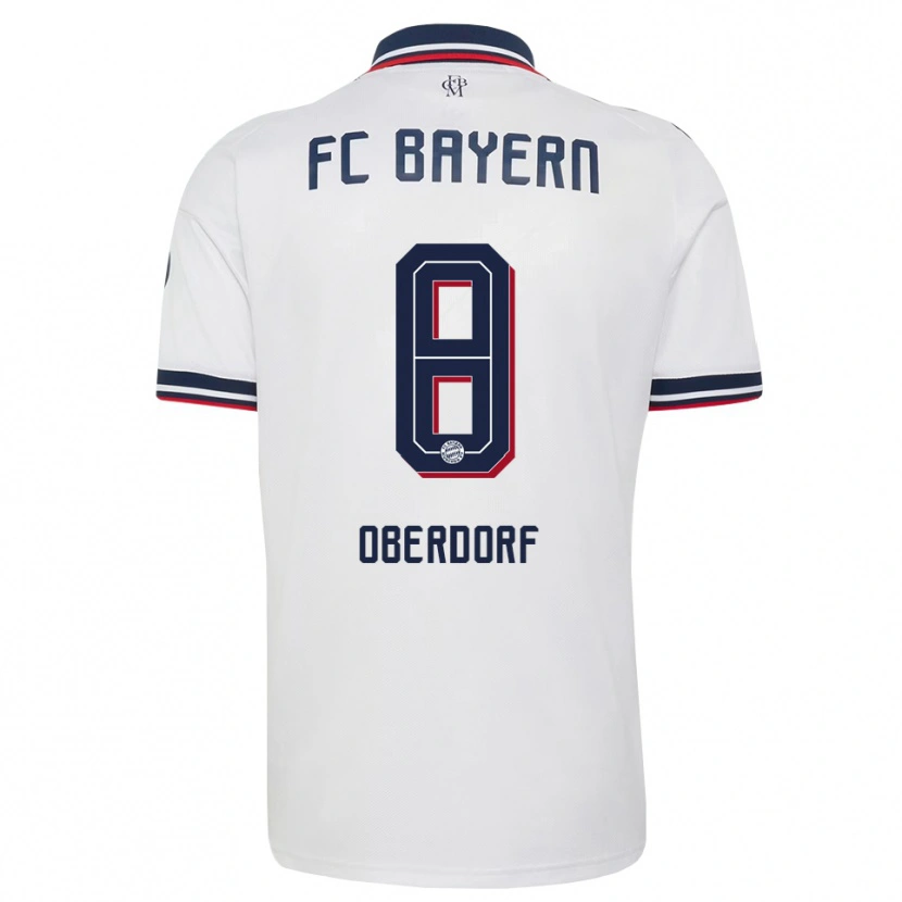 Danxen Men Lena Oberdorf #8 White Gray Red Away Jersey 2026/27 T-Shirt