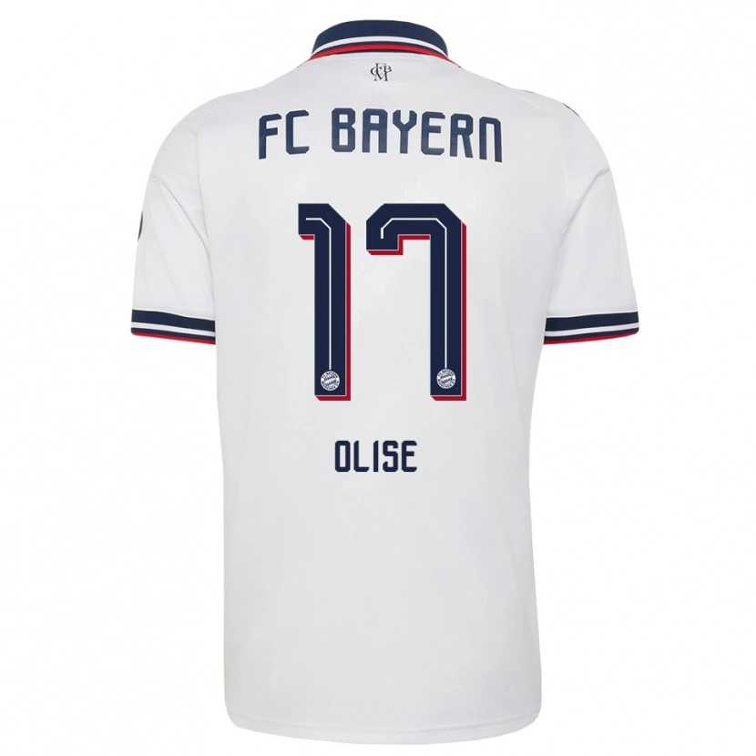 Danxen Men Michael Olise #17 White Gray Red Away Jersey 2026/27 T-Shirt