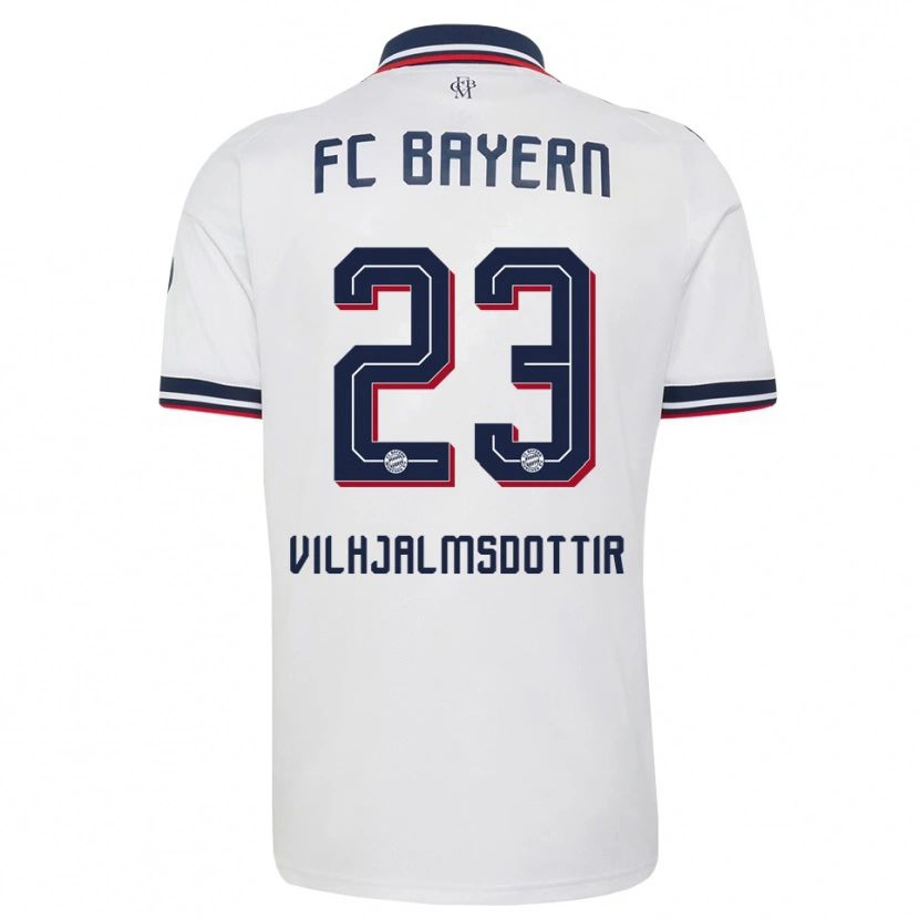 Danxen Men Karolina Lea Vilhjalmsdottir #23 White Gray Red Away Jersey 2026/27 T-Shirt