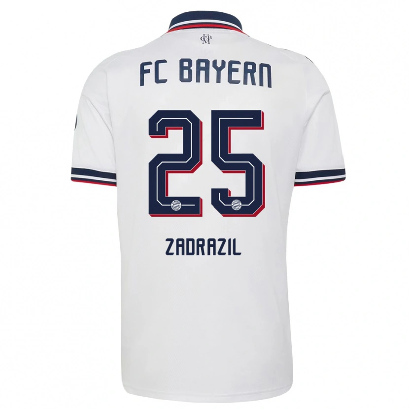 Danxen Men Sarah Zadrazil #25 White Gray Red Away Jersey 2026/27 T-Shirt