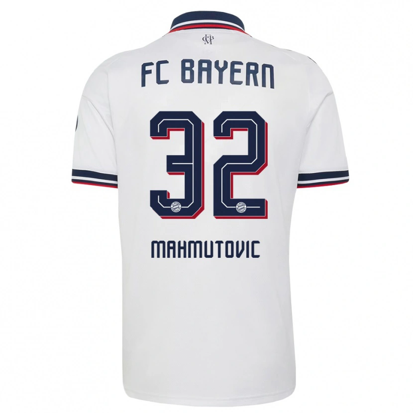 Danxen Men Ena Mahmutovic #32 White Gray Red Away Jersey 2026/27 T-Shirt