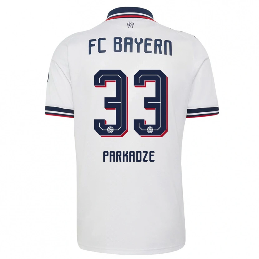 Danxen Men Luka Parkadze #33 White Gray Red Away Jersey 2026/27 T-Shirt