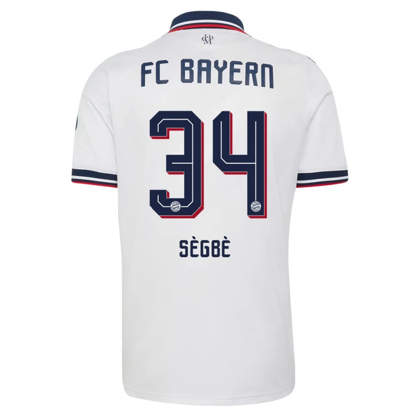 Danxen Men Désiré Sègbè #34 White Gray Red Away Jersey 2026/27 T-Shirt