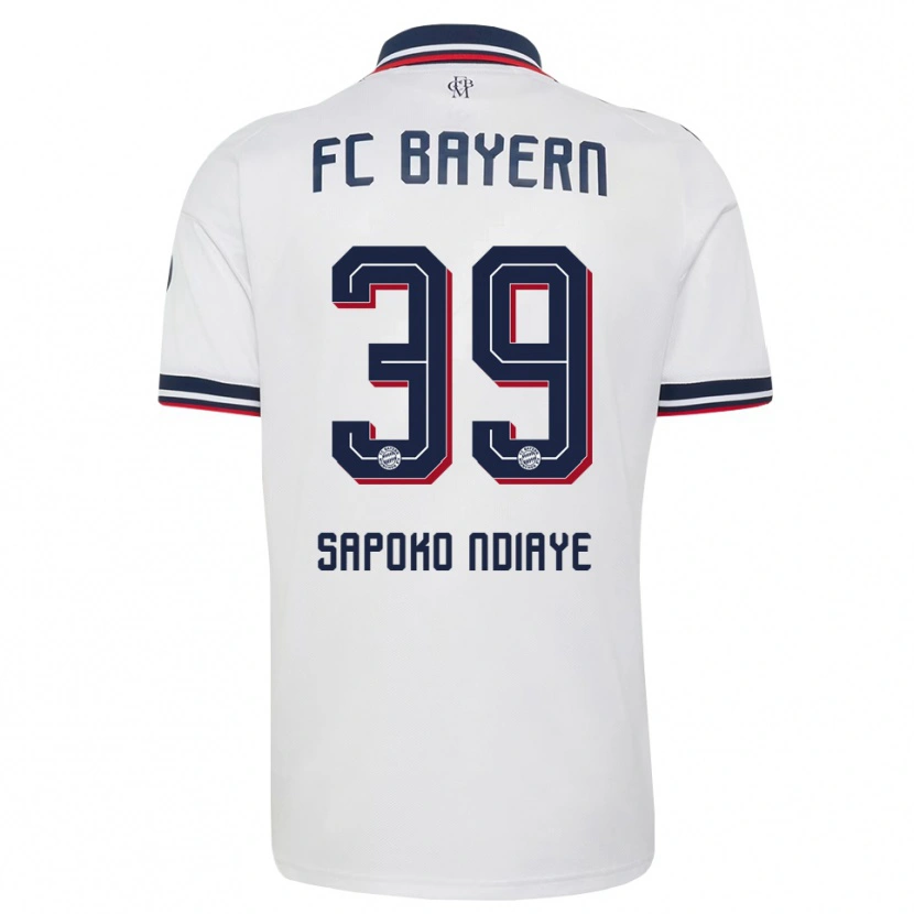 Danxen Men Bara Sapoko Ndiaye #39 White Gray Red Away Jersey 2026/27 T-Shirt