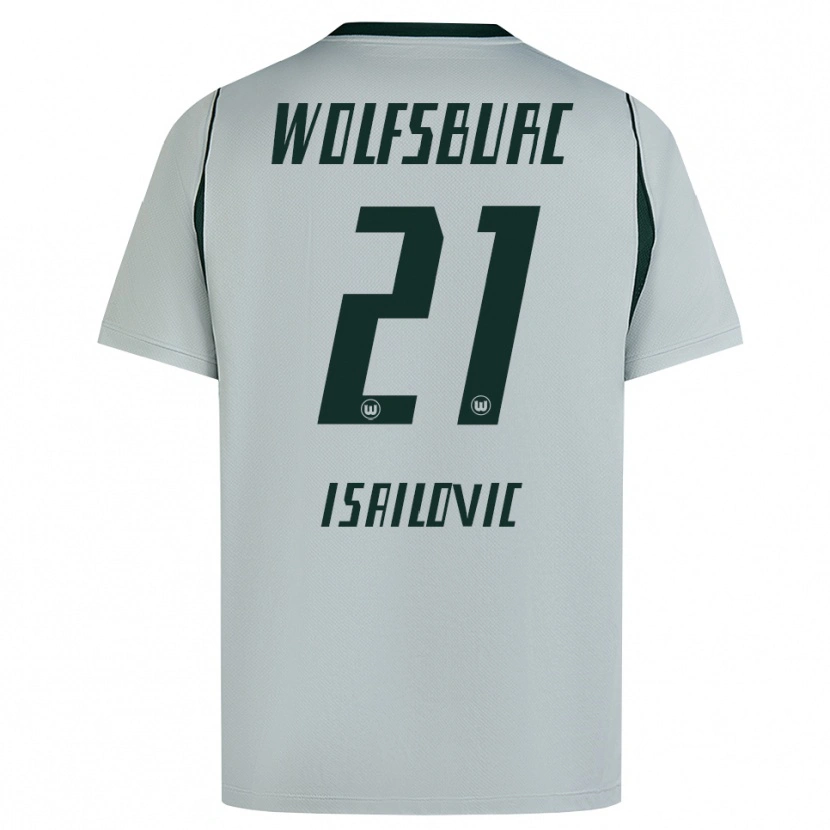 Danxen Men Nikola Isailovic #21 Gray Green Away Jersey 2026/27 T-Shirt