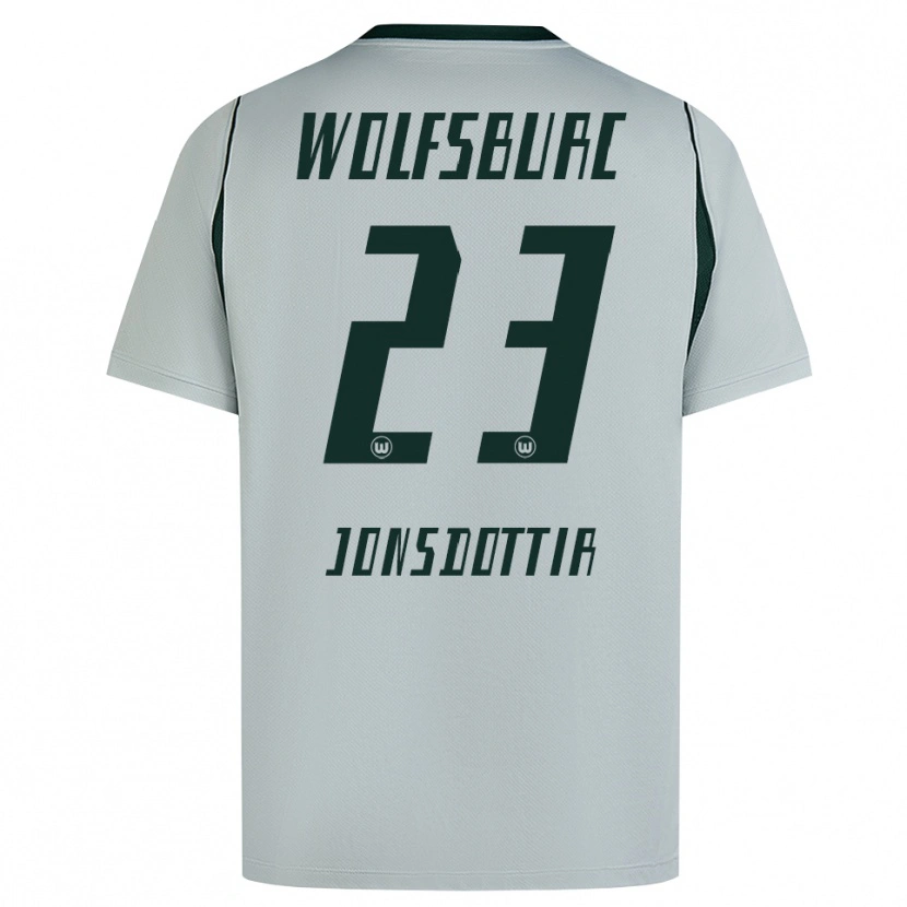 Danxen Men Sveindís Jane Jónsdóttir #23 Gray Green Away Jersey 2026/27 T-Shirt