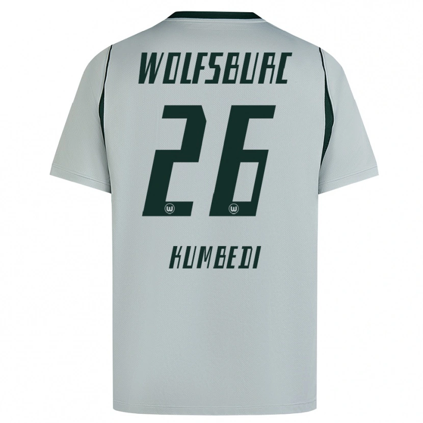 Danxen Men Saël Kumbedi #26 Gray Green Away Jersey 2026/27 T-Shirt