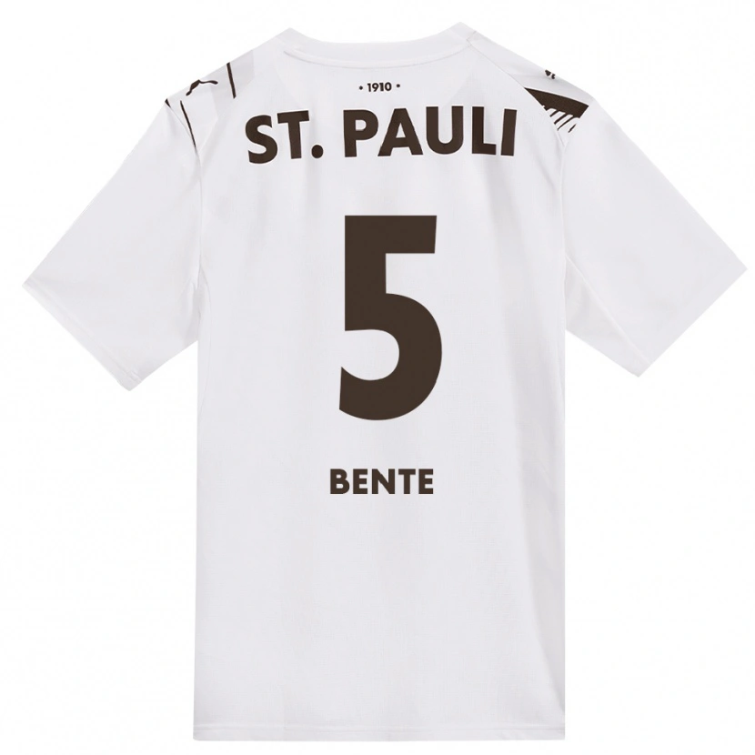 Danxen Men Joris Bente #5 Café White Red Away Jersey 2026/27 T-Shirt