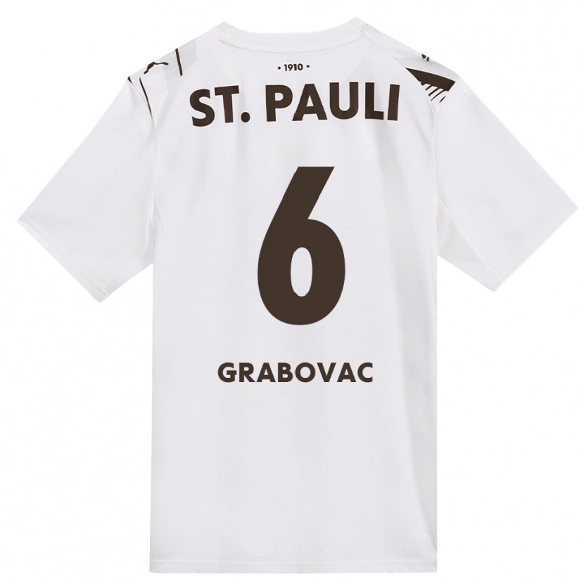 Danxen Men Danijel Grabovac #6 Café White Red Away Jersey 2026/27 T-Shirt